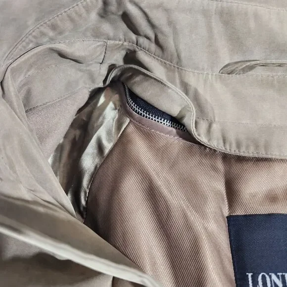 Vintage London Fog Maincoat Womens Size Medium  Reg Khaki Made In USA - Picture 6 of 16